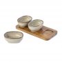 Set para Aperitivos Bege
