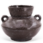 Vaso Decorativo em Cerâmica Marrom