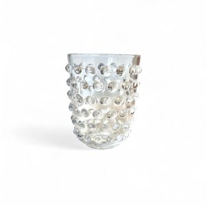 Vaso em Vidro Bolinha Transparente