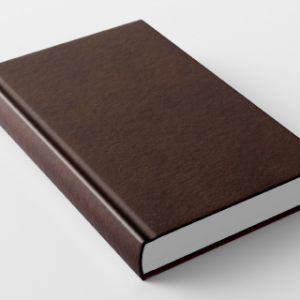 Livro Caixa Couro Marrom M