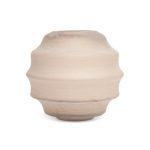 Vaso Marrom em vidro lapidado M