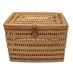 Caixa Rattan Fibra Natural com fecho